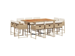 Garden Dining Set, Garden Dining Sets Vidaxl Bege Rattan / Vime (n/a)