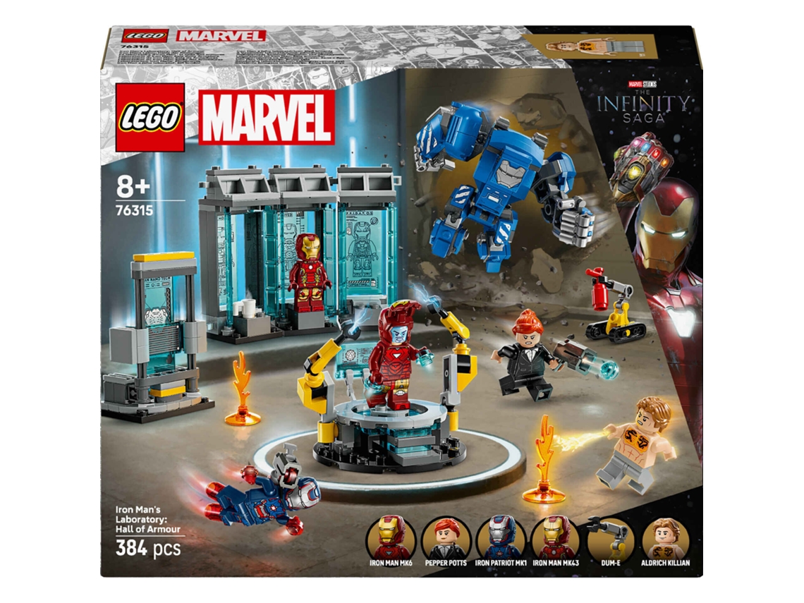 LEGO Marvel: Laboratório do Iron Man: Salão das Armaduras - 76315