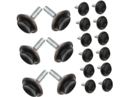 Pés Niveladores Ajustáveis Para Móveis Ipetboom, Com Parafuso Giratório, 20 Peças, Aço Inoxidável Preto, Para Sofás E