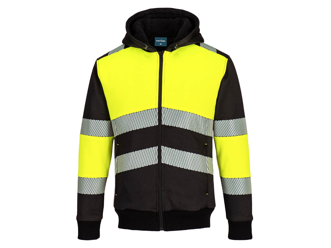 Moletom Pw3 Winter Com Zíper Alta Visibilidade / Laranja Preto / S Portwest