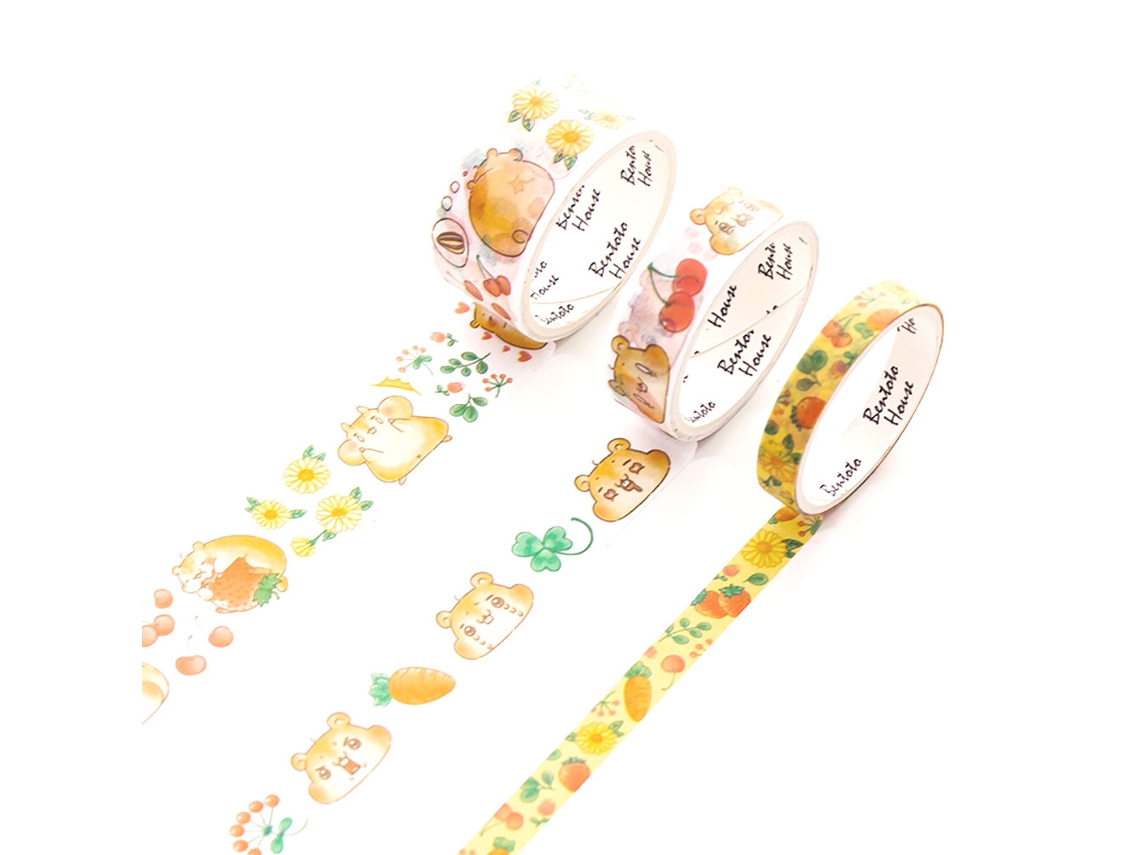 3 Rolos De 3 Metros De Fita Adesiva De Papel Washi Com Bonitos Animais Para Decorar Artesanato, Fita Washi Com Animais, Fita Washi Nº 3