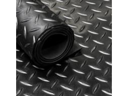 Tapete de Borracha em Rolo Diamond Black 3 Mm Largura 180 Cm