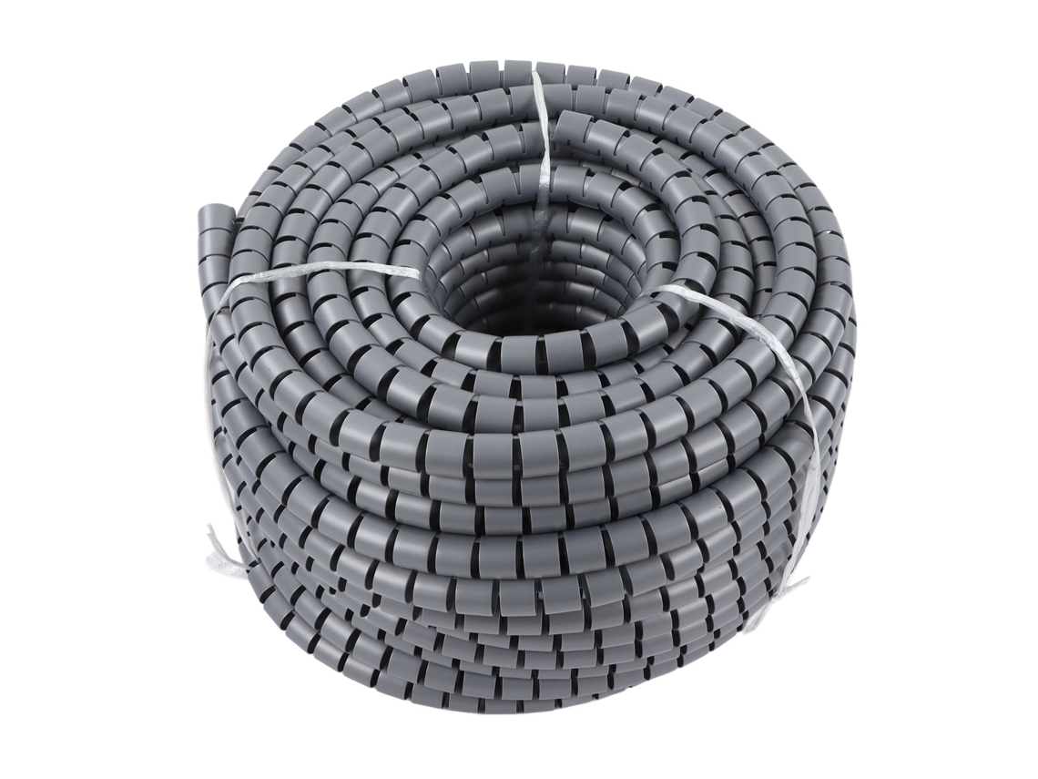 Protetor de cabo espiral PE flexível para aparelhos elétricos, diâmetro 22 mm (0,87 pol.), comprimento 50 m (164,04 pés)