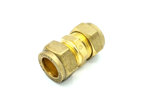Acoplamento Reta de 15 mm, Encaixe de Compressão de Latão