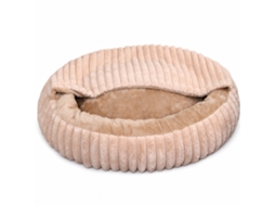 Cama De Pelúcia Com Cobertura Integrada Para E Bicho De Estimação, Caqui
