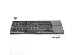 Teclado Dobrável com Touchpad Triplo, Micro, Sem Fio, Bluetooth, Compatível com Ios, Android, Windows, Ipad e Tab TAISHENGDA
