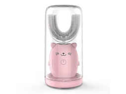 Nova Escova De Dentes Elétrica Infantil Sônica Em Formato De U, À Prova D'água, Com Carregamento Automático E Desinfecção Inteligente Por Luz Azul.
