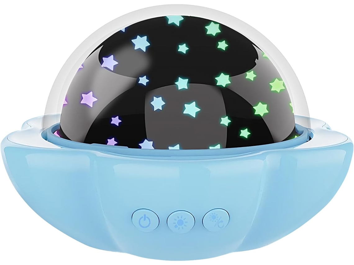 Projetor infantil com luz noturna LED para aprendizado romântico