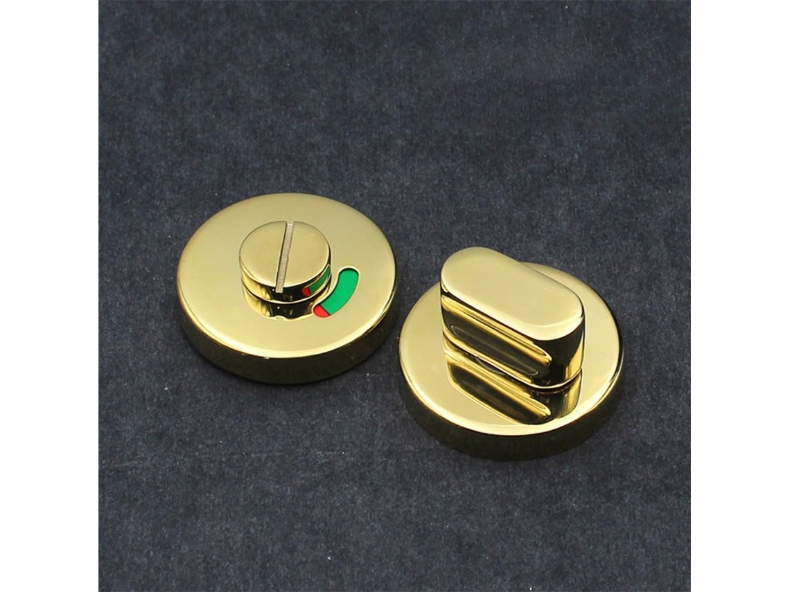 Maçaneta De Aço Inoxidável Para Porta Banheiro Com Indicador Visual Cor Verde Aberto, Vermelho Para Fechado, Ideal Para
