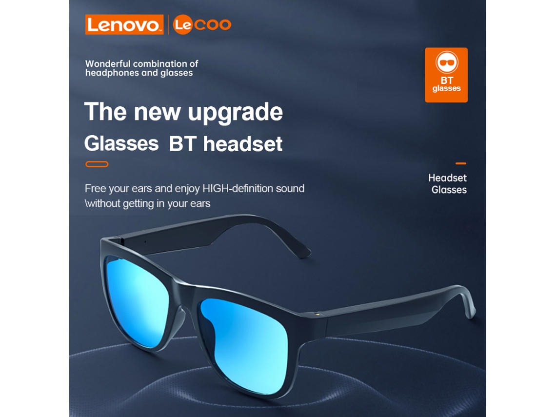 Lecoo C8 Smart Wireless Bt Óculos Fone De Ouvido Hd Qualidade De Som Botões De Toque Lentes Polarizadas Substituíveis Peso Leve