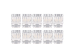 2026 10 Peças Conector de Cabo para Fita Led Cob 4pin 10mm Transparente Sem Solda Adaptador para Lar Escola Escritório
