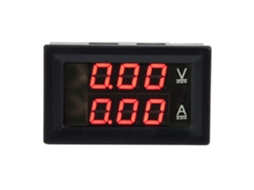 Voltímetro E Amperímetro Cc De 3 Dígitos Com Display Duplo Led Para