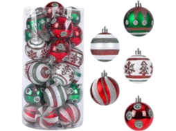 30 Bolas De Natal De Plástico Inquebráveis ​​​​​​ Conjunto De Decoração Para Árvore Festiva De 6 Cm Olysi Shop