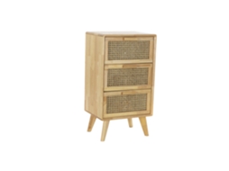 Cômoda de Vime Natural e Borracha, 40x30x72cm ALEXANDRA HOUSE LIVING