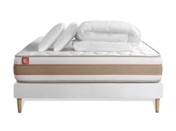 Pack Cama Completo - Colchão 180x200 Cm + Estrado De Molas Com Ripas (kit) + 2 Almofadas + Edredão - Le Délicat