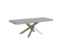Mesa Extensível 200/460x90 Cm Volantis Premium Concreto Pernas Multicoloridas 4/a Itamoby