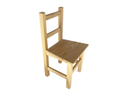 Cadeira Infantil De Madeira Well Home 30x26x58cm Wellhome