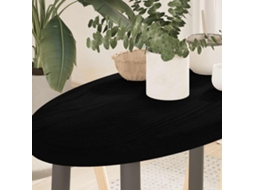 Vidaxl Tampo De Mesa 80x40x4 Cm Carvalho Maciça Oval Castanho-escuro