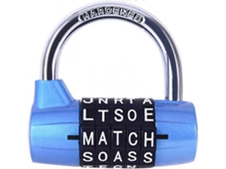 Cadeado Com Código De 5 Letras, Azul