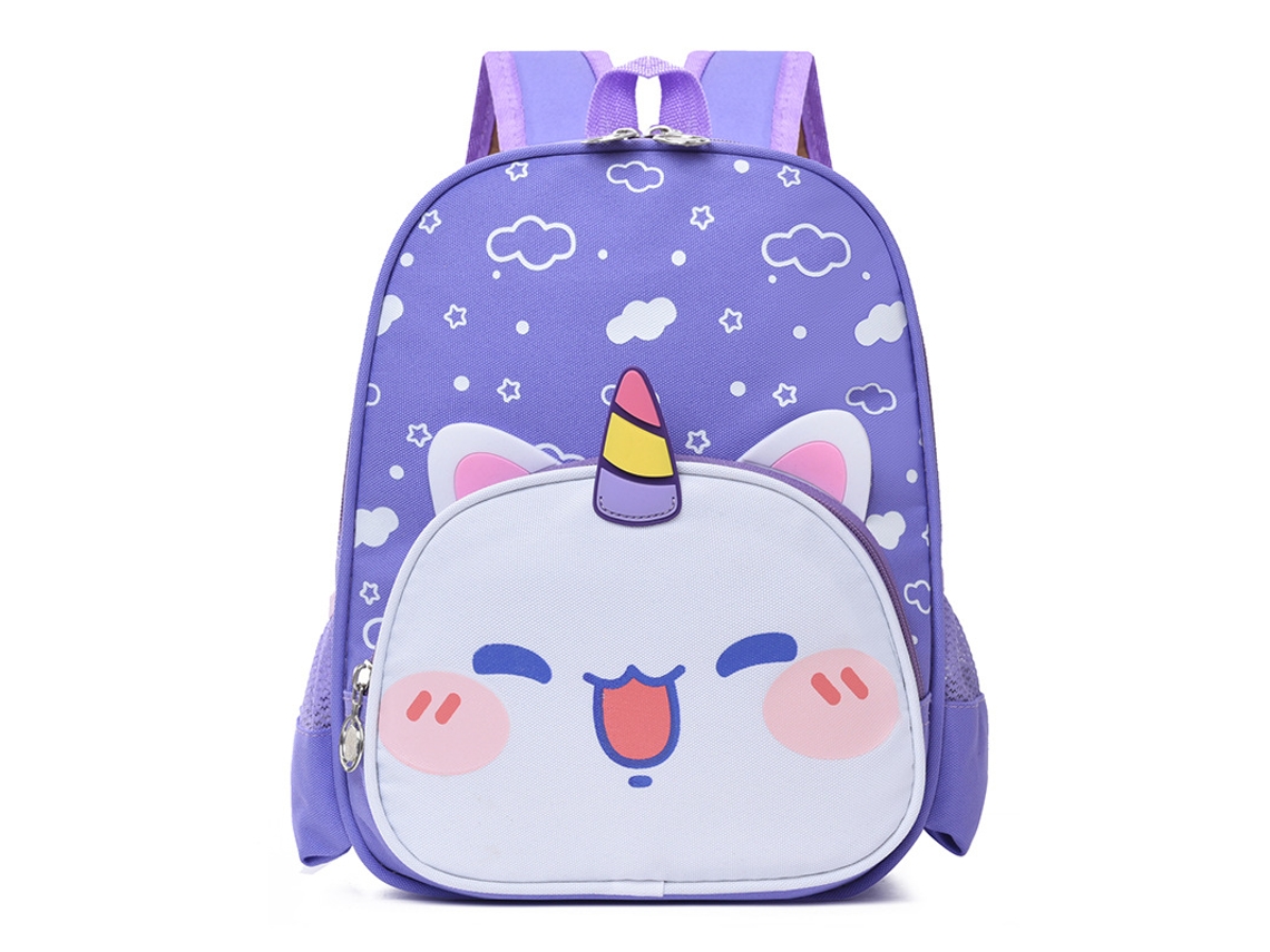 Mochila Eifson 3D para Creche, 3-6 Anos, Divertida - Roxo