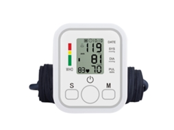 Monitor Automático De Pressão Arterial Braço Para Uso Doméstico, Monitor De Frequência Cardíaca, Branco