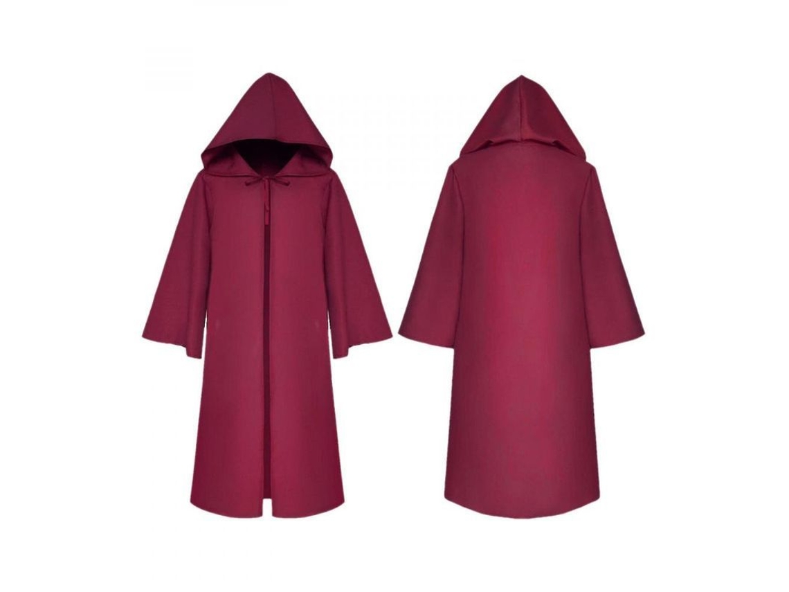 2026 capa com Capuz para Crianças Unisex Traje de Disfarce Gótico Medieval para Halloween Festa Cosplay S Vino Tinto