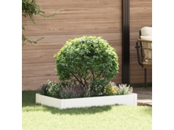 Vidaxl Acabamento Para Gramado 100 X 60 X 20 Cm Aço Branco