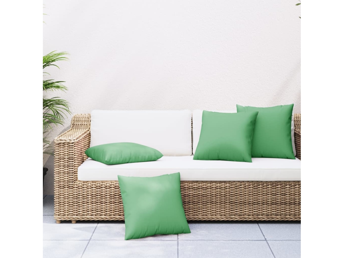 Vidaxl Almofadas De Sofá 4 Pcs 60x60 Cm Tecido Verde