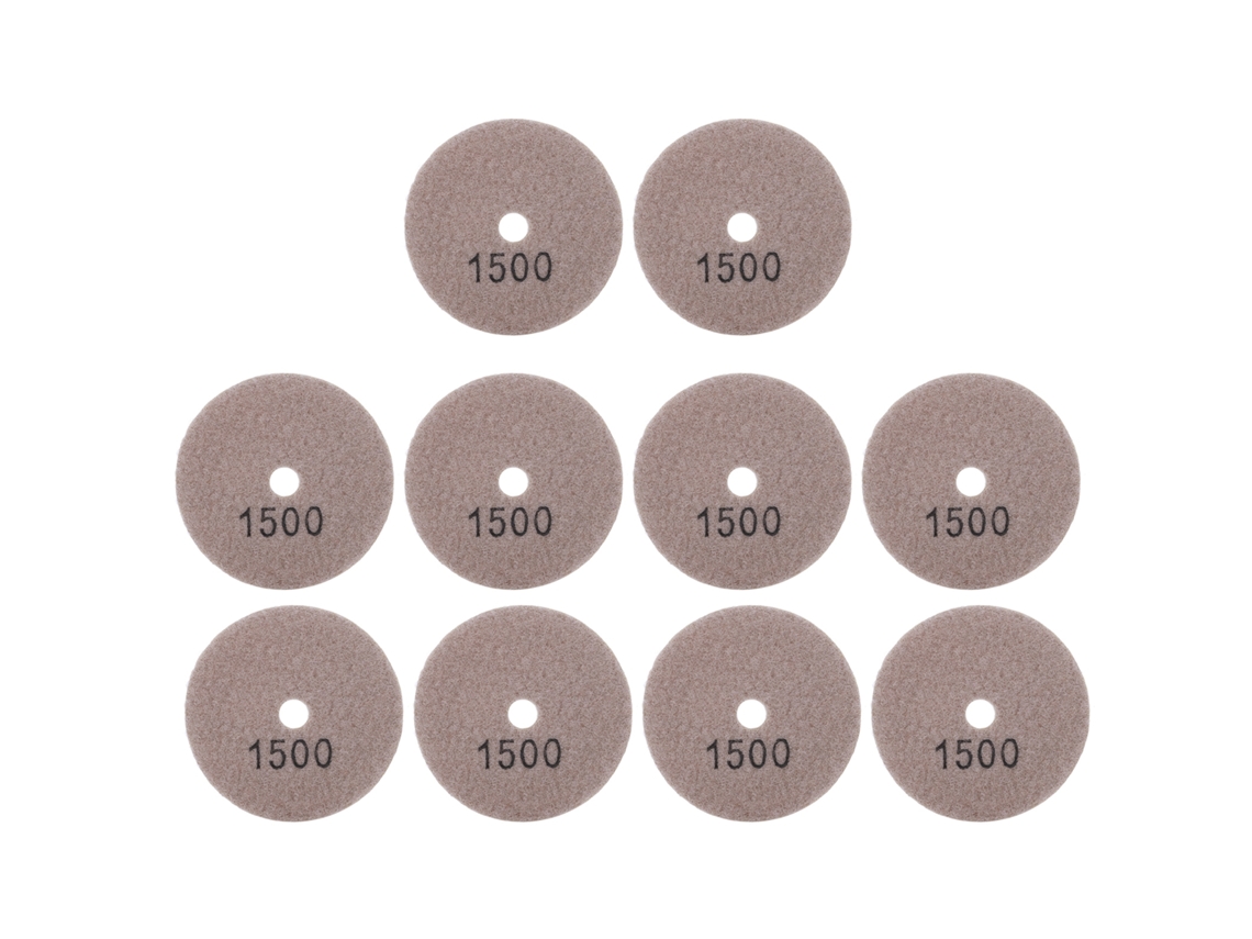 10 Peças Discos De Lixa De 3 Polegadas Para Polimento Com Diamante Em Mármore, Concreto E Pedras Malha 1500