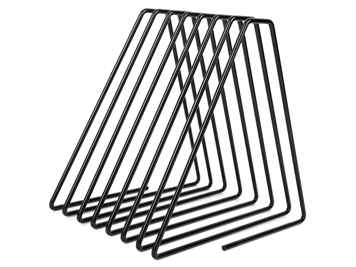 Suporte metálico dobrável para livros, organizador de mesa, escola, escritório, preto | S/MARCA
