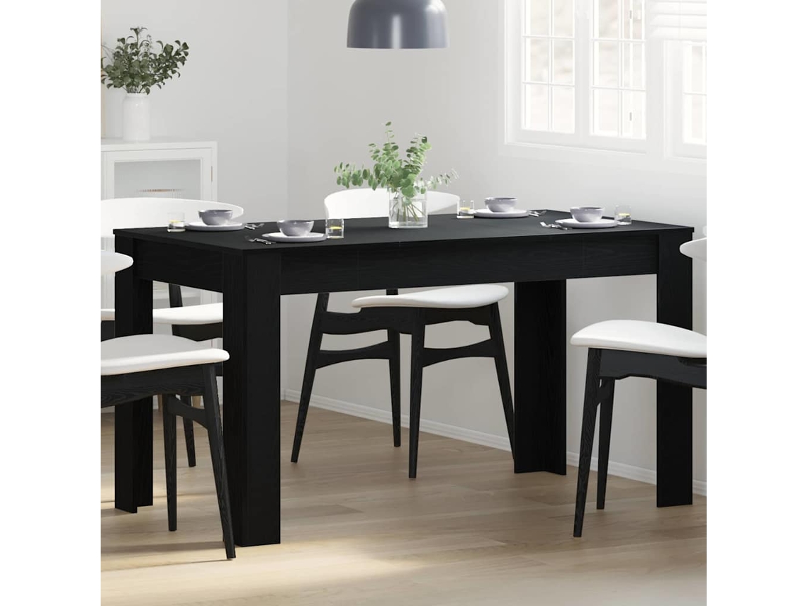 Vidaxl Mesa De Jantar Carvalho Preto 140 X 74,5 X 76 Cm
