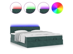 Ottoman Bed, Ottoman Beds Vidaxl Verde Veludo (200 X 200 Cm)