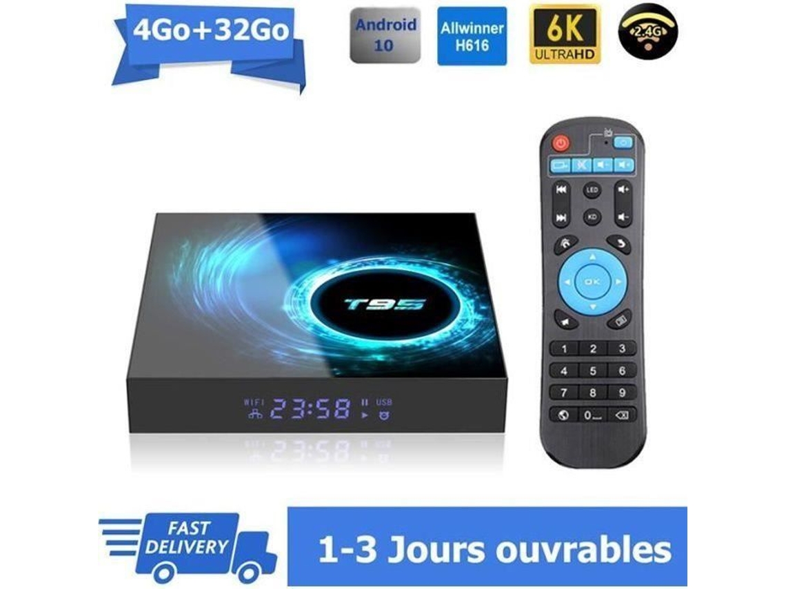 N218858 Android Tv Box Tv Android 10 T95 Smart Tv Box Wifi Bt 4g 32go H616 6k Netflix Google Store Caixa Multimídia Caixa Android Gototop
