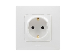 Base enchufe nl 2p+t monobloc blanco