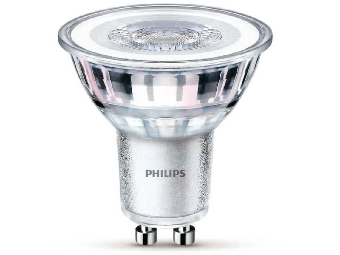 Lâmpada PHILIPS LED GU10 Spot - 50W Branco Quente - Compatível com Dimmer - Vidro