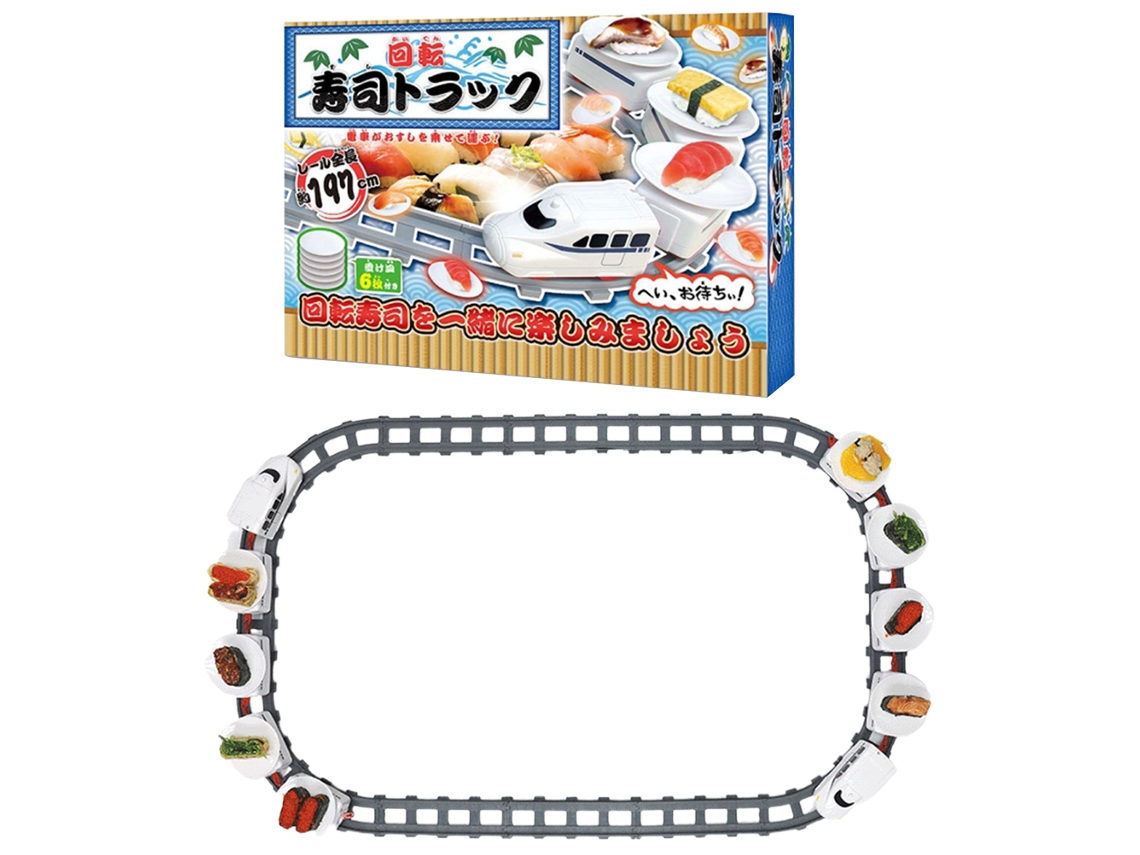 Primerox brinquedo de Sushi Giratório com Trem Elétrico para Crianças Role Playing 3+
