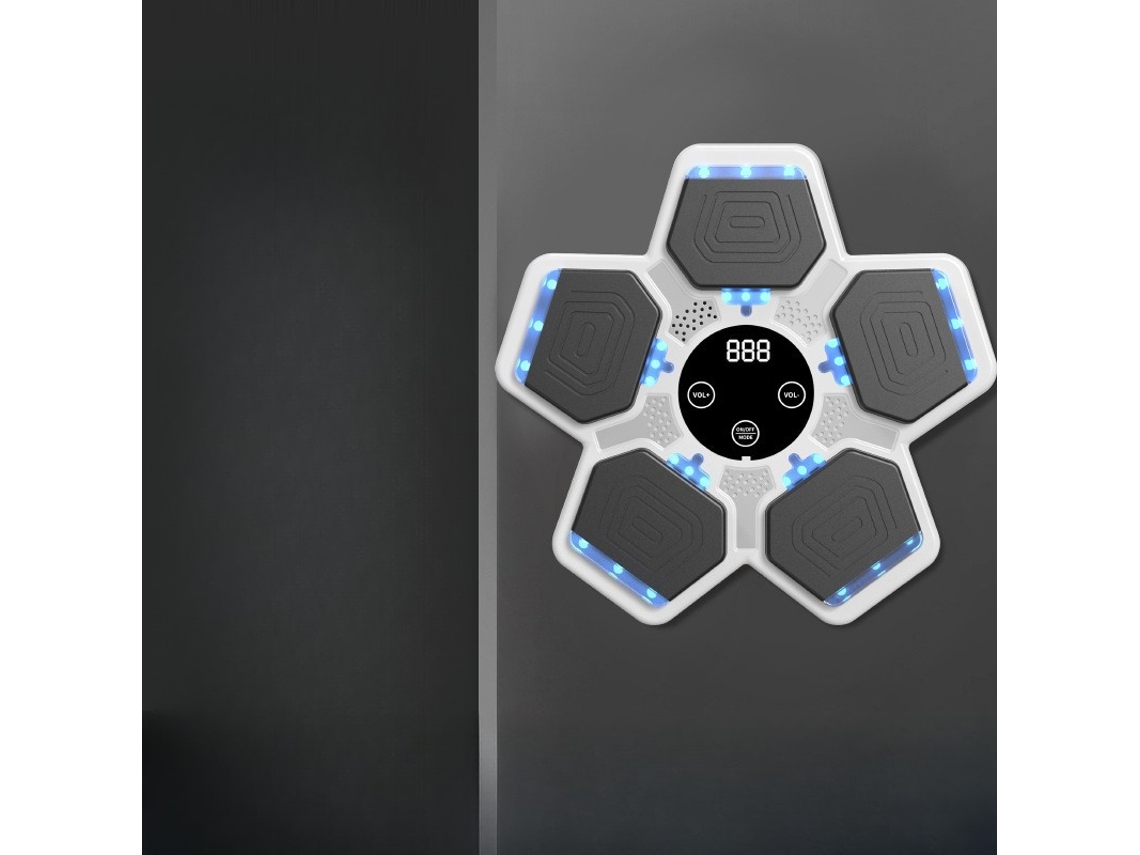 Máquina De Boxe Musical Com Luvas Altura Ajustável, Fácil De Montar, Com 5 Níveis Para Adultos E Crianças Branco Hexinyigjly