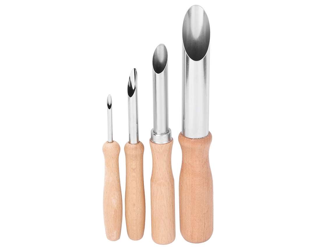 Set De 4 Ferramentas De Argila Cerâmica: Lâminas Redondas Para Corte De Lama E Escultura