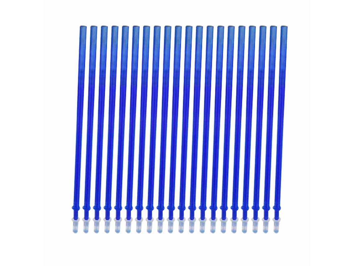 2026 20 Recargas de Caneta Gel Apagável com Tinta Azul Ponta Fina 0.5mm para Canetas Apagáveis Materiais de Escritório Escolar