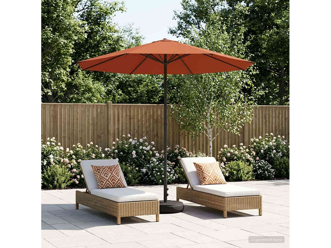 Vidaxl Parasol De Jardim Com Base 230 X 230 Cm Poliéster Retangular