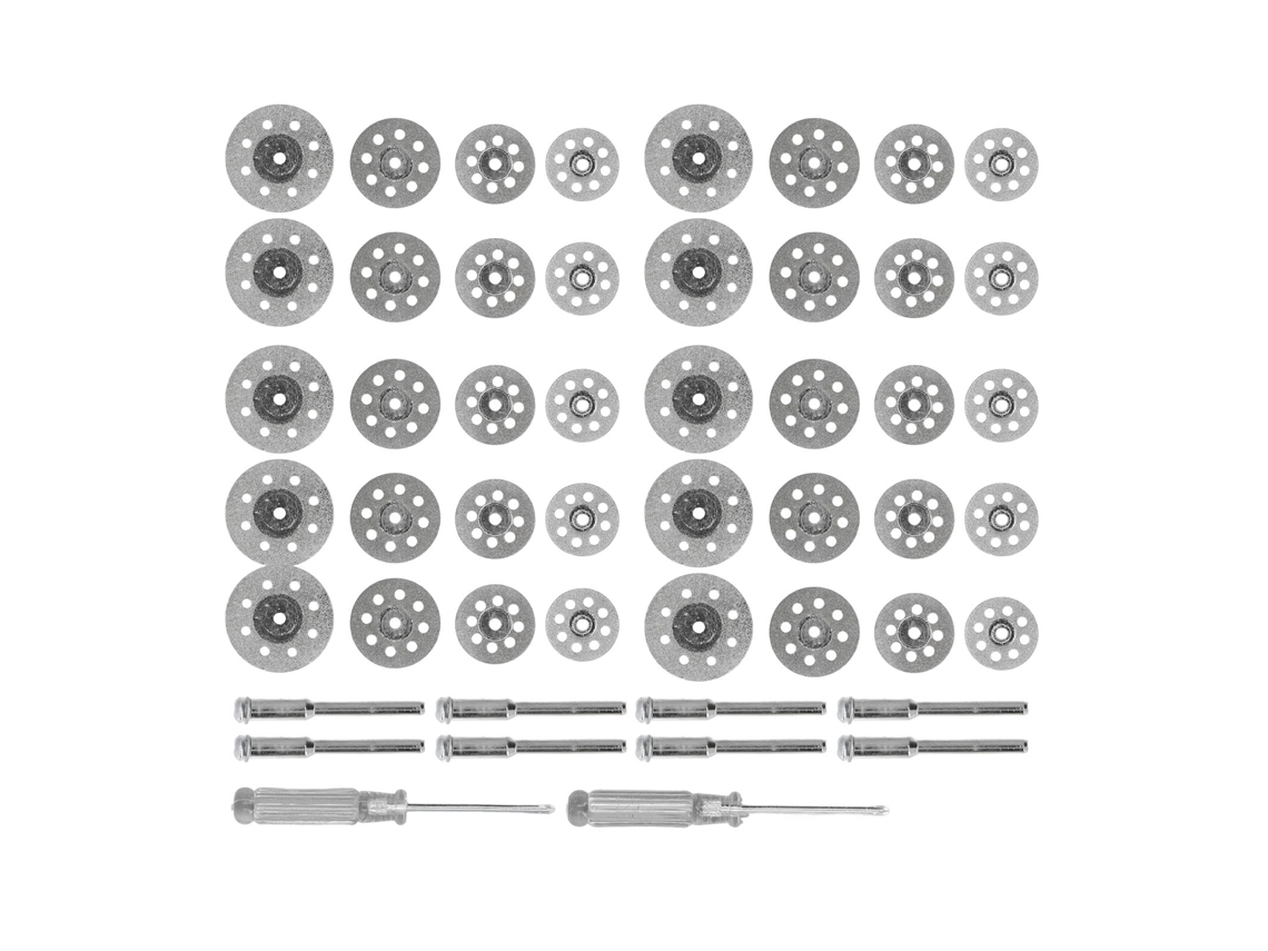 Kit De 50 Discos De Corte De Esmeril Para Vidro Cerâmica Porcelana Com Parafuso