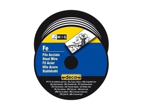Fio de aço de bobina DECA para fio de solda MIG / MAG Ø 0,8 mm 0,7 kg