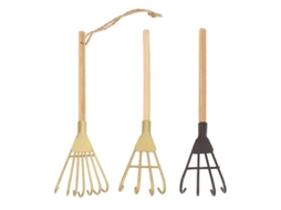 3 Peças de Ancinho Pequeno para Jardinagem ALLINLESS