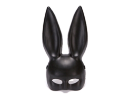 Máscara Meia Face Orelhas de Coelho PVC Ecológico para Festa Cosplay Masquerade S/MARCA