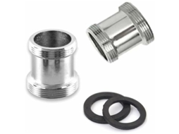 Kit Com 2 Adaptadores De Latão Para Torneira, Rosca Npt 22 Mm, Conexão Torneira A Bico Filtro Água Pia Aquaforge (m24 M22)