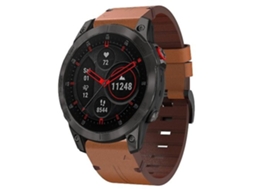 Lurelia Pulseira Garmin Epix Gen 2 De 22 Mm Com Fivela Aço E Couro, Acabamento Moderno