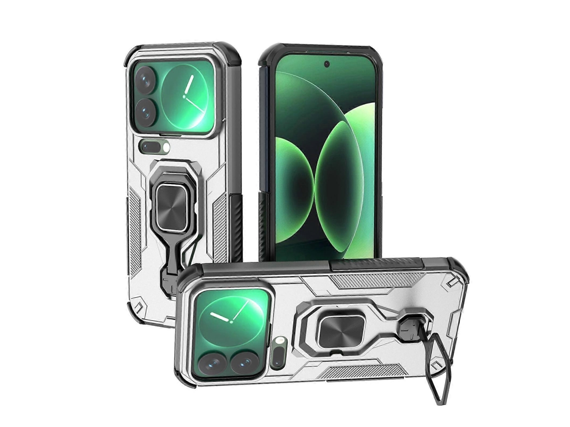 Capa Híbrida De Tpu E Pc Com Suporte Metálico Para Xiaomi 17 Pro