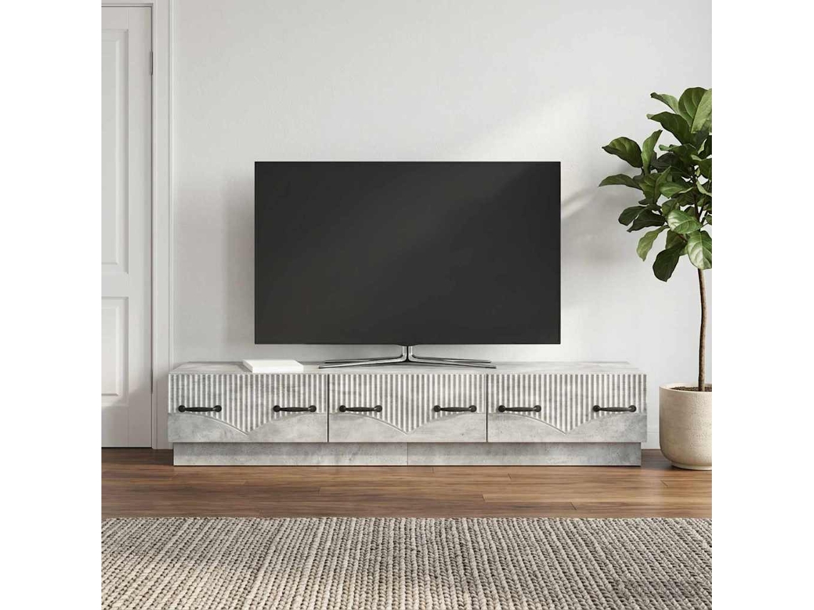Vidaxl Gabinete Para Tv Com Gaveta Cinzento Cimento 147 X 34,5 X 27 Cm