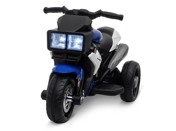 Motocicleta Elétrica Infantil com 3 Rodas para Maiores de 3 Anos com Pedal Música e Luzes na Cor Azul VOLTEDGE