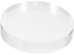 Cabilock Base Redonda Transparente Em Acrílico 10x2 Cm Suporte Para Cosméticos E Expositor De Joias Artesanais